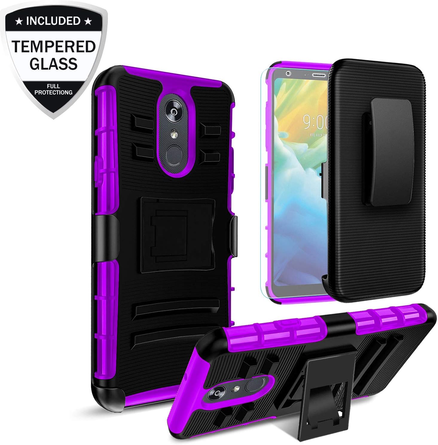 Best Lg Stylo Glass Screen Protector And Case With Card Holder