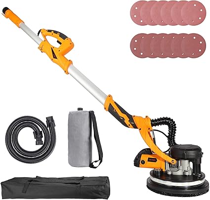 Z Zelus Ponceuse Girafe Electrique Ponceuse De Cloison Seche Avec Lumiere Led Pour Poncage Meulage Machine Polir Pour Murs Plafonds 225mm 850w Pour Murs Polis Amazon Fr Bricolage