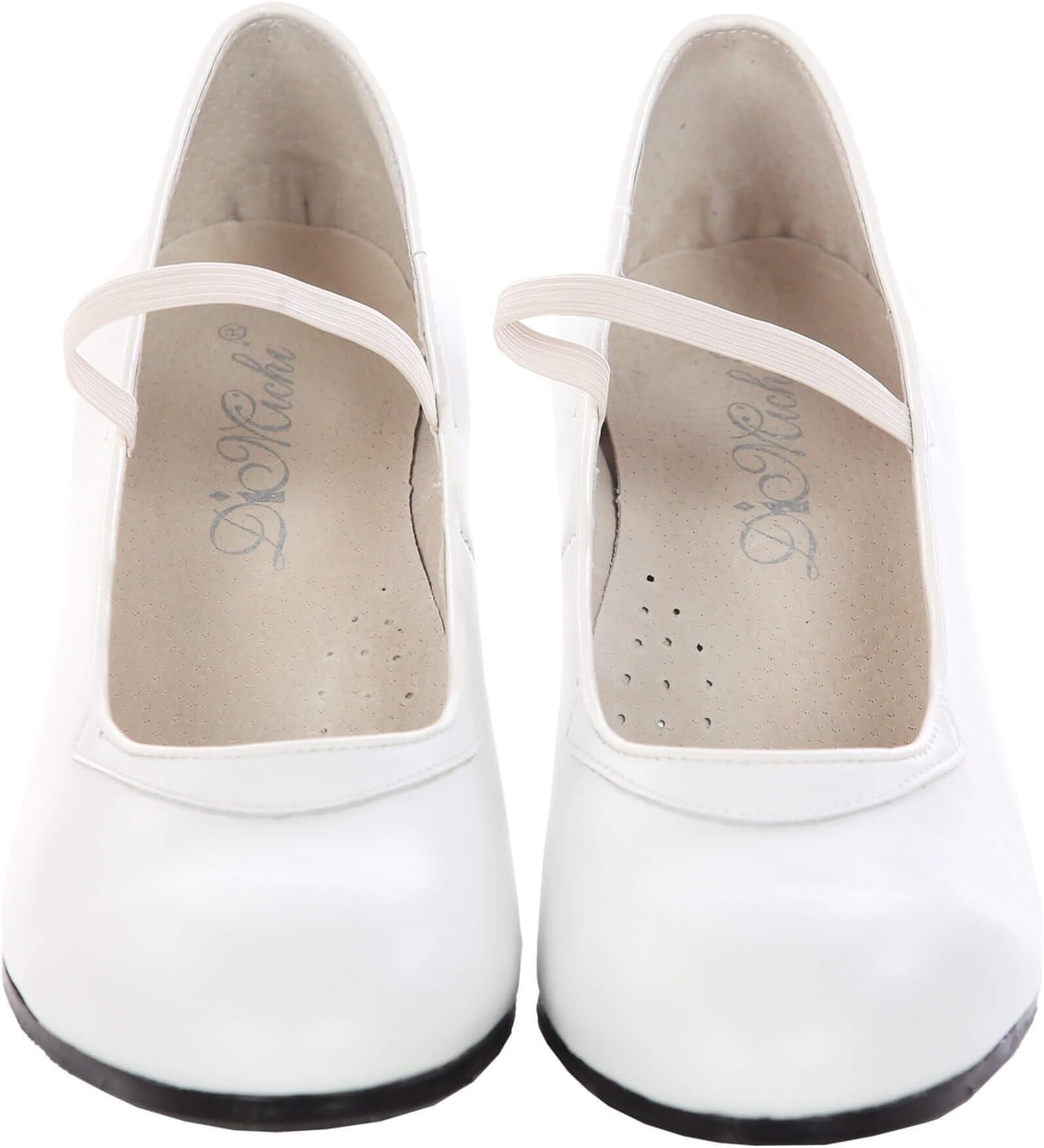 DiMichi Adult Maria Leather Elastic Strap Flamenco Shoe