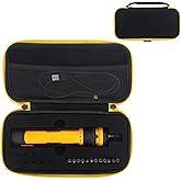 YouKnow Travel Case Compatible with DEWALT Cordless Screwdriver (DWHT66719) and Screwdriving Bits with Custom Foam (Only Case) (Black)