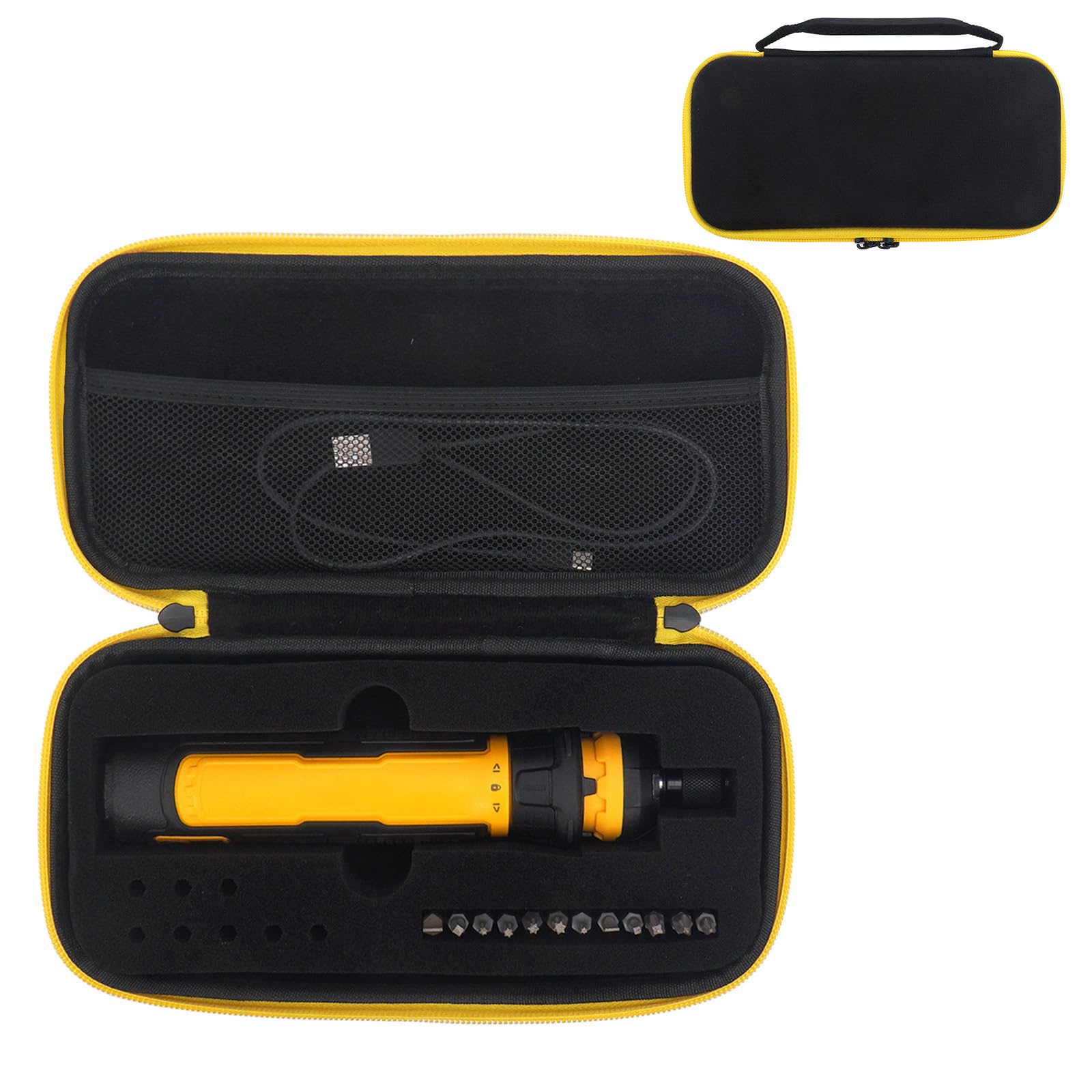 Photo 1 of **CASE ONLY**YouKnow Travel Case Compatible with DEWALT Cordless Screwdriver (DWHT66719) and Screwdriving Bits with Custom Foam (Only Case) (Black)