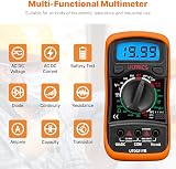 ULTRICS Digital Multimeter Voltmeter Ammeter Ohmmeter Backlit LCD 1000V 10A Pro view 3