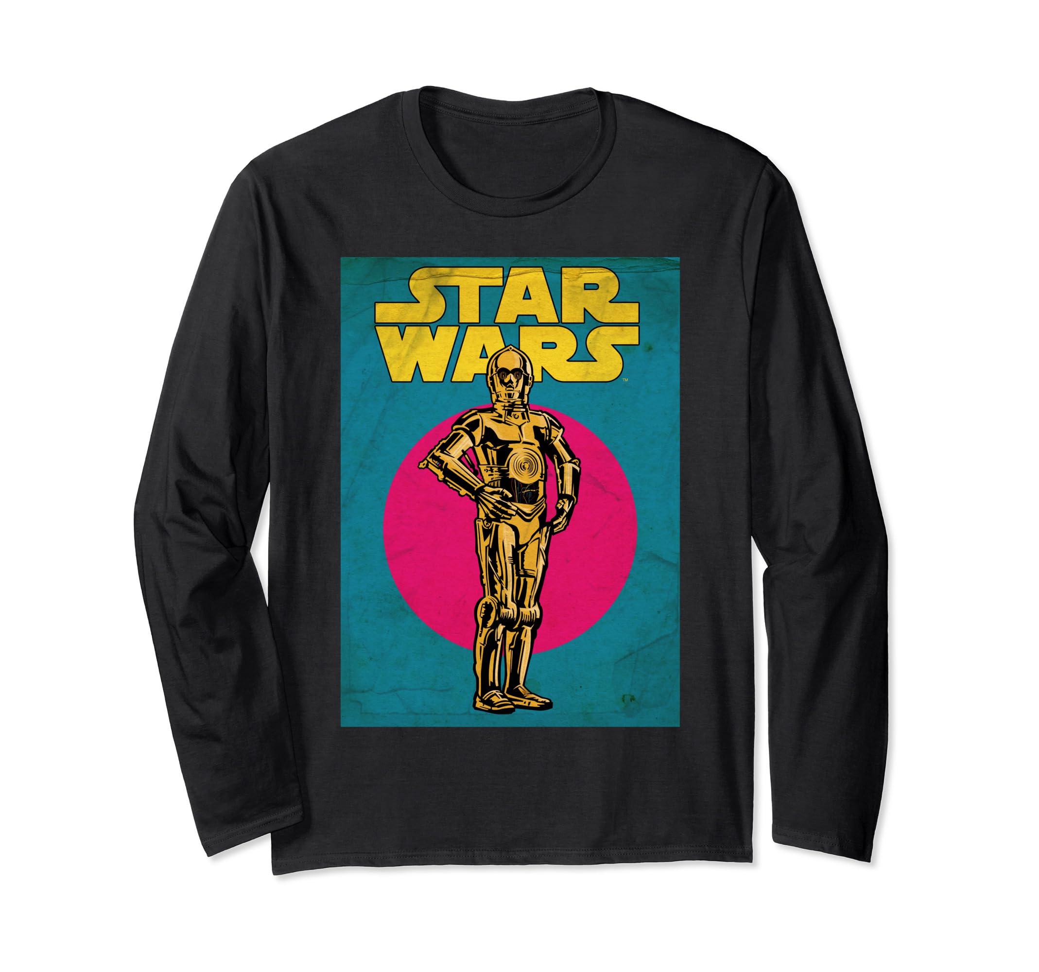 Star Wars C-3PO Vintage Trading Card Long Sleeve T-Shirt