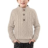 BesserBay Boys Chunky Pullover Winter Down Sweaters 9-10 Years