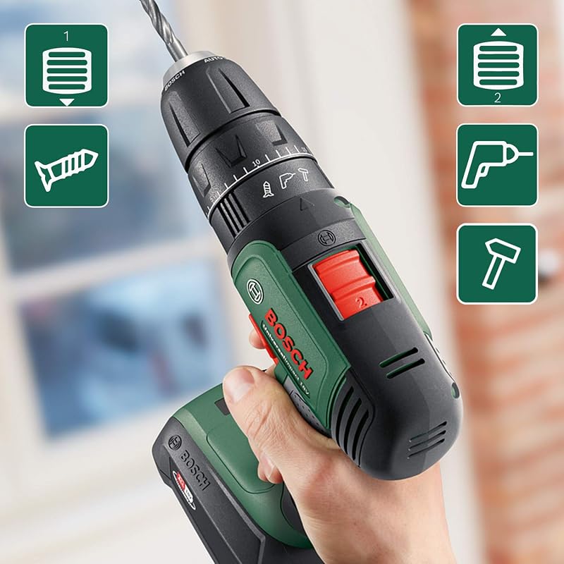 Martillo taladrador a batería UniversalImpact 18V (1 batería, sistema de 18 V, en Maletín) – Amazon Edición