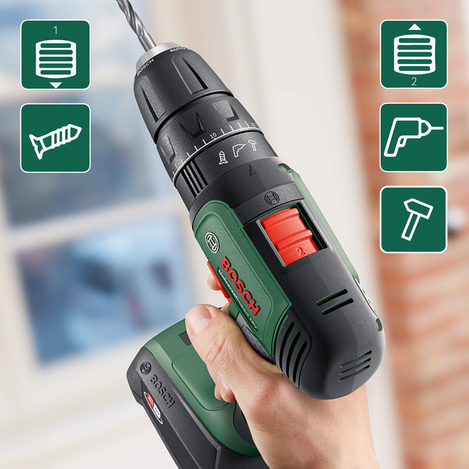 Bosch Akku Schlagbohrschrauber UniversalImpact 18V (1 Akku, 18 Volt System, im Koffer) – Amazon Edition