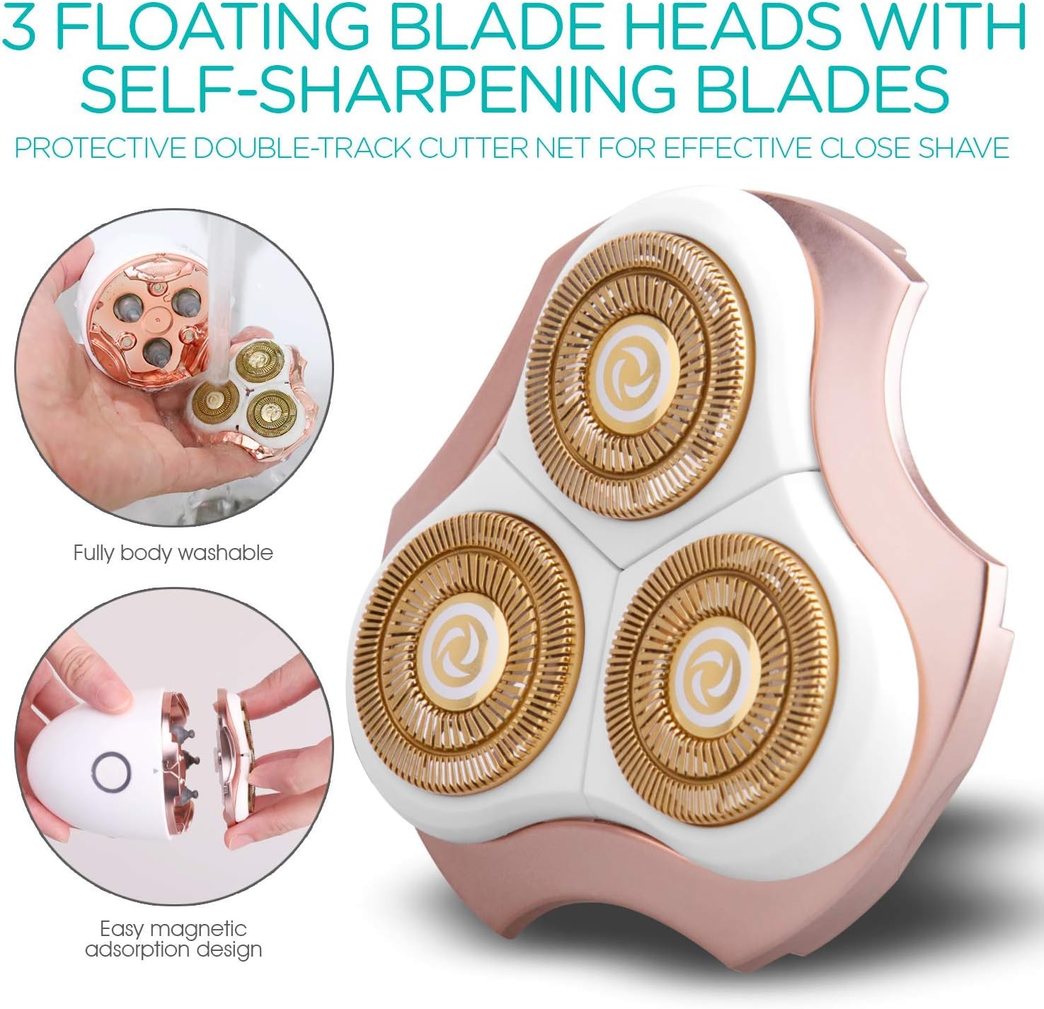 VOGOE Electric Shaver for Women Wet and Dry Rotary Razor - Image 5