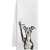 WOTYPU Funny Italian Greyhound Gifts Bathroom Hand Towels, Italian Greyhound Dog Lovers Gifts Decorative Hand Towels for Kids Guest Bathroom Washroom Half Bath, 16X24 Inch