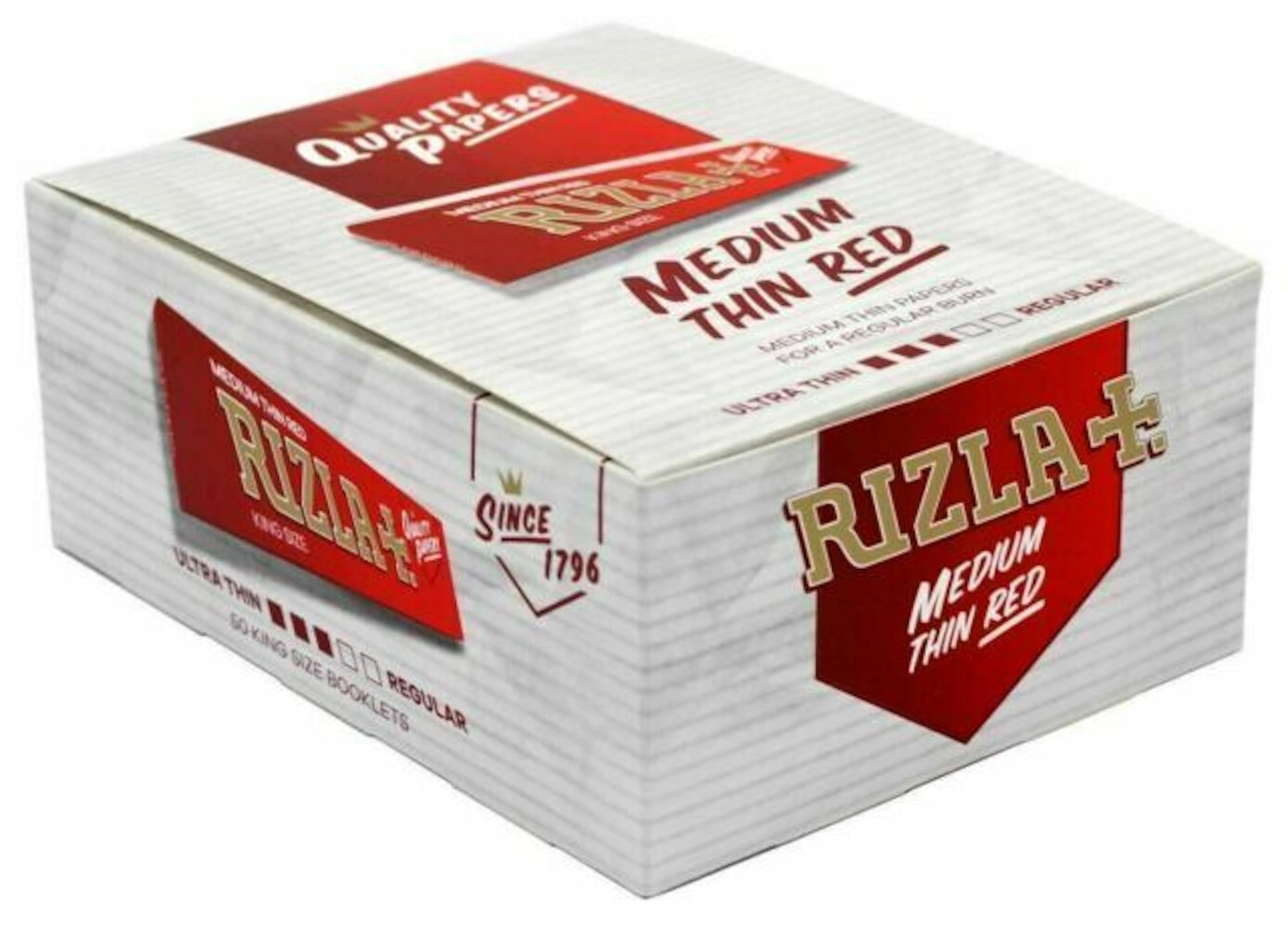 RIZLA KING SIZE RED - FULL BOX OF 50 BOOKLETS