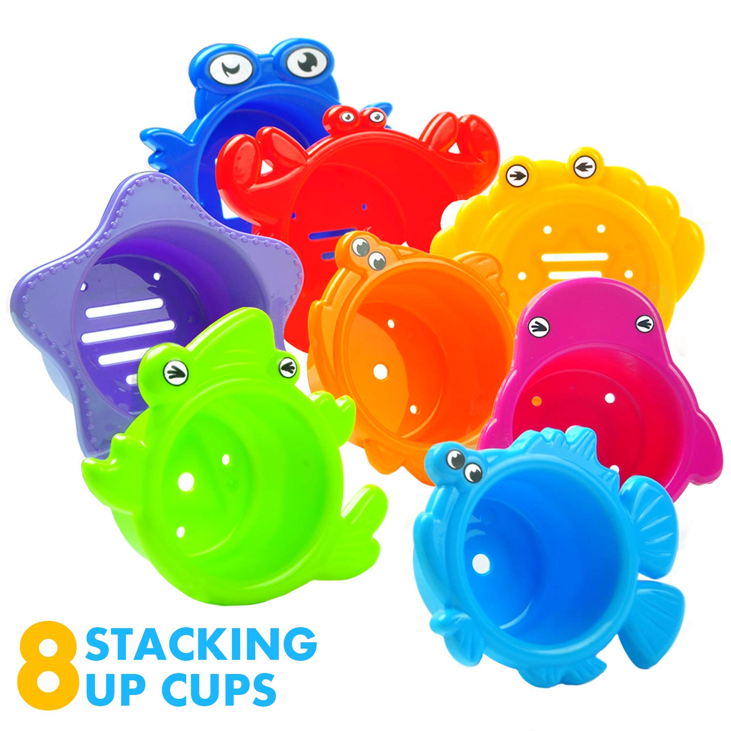 aGreatLife My First Stacking Bath Cups Toys Best Educational Bathing