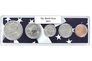 CNDONS 2011-5 Coin Birth Year Set in American Flag Holder Uncirculated