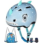 Toddler Helmet, Kids Bike Helmet, Adjustable 3 Sizes for Infant Baby Ages 0-2 2-5 5-8 with Unicorn, Dinosaur, Shark Designs,Boys Girls Bike Helmet for Multi-Sport