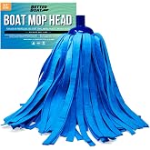 Screw On Shammy Mop Head Replacement Refill, Synthetic Wet Chamois Mop Head | Boat, Deck, Floor, Home, Car, and RV Cleaning, Streak-Free and Lint-Free Washing