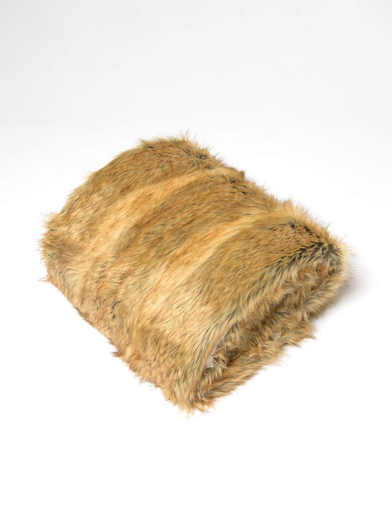Wild Mannered Best Home Fashion Amber Fox Faux Fur Full Lounge Throw Blanket 58