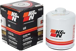 K&N Premium Oil Filter: 20,000 Mile Engine Protection with Wrench Off Nut: Compatible with Select 1981-2023 FORD/LINCOLN/TOYOTA/VOLKSWAGEN Vehicle Models (See Description for Select Models), HP-1002