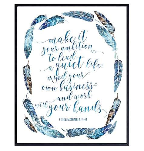 Amazon.com: Boho Christian Wall Art - Thessalonians - Religious Gifts