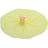 Charles Viancin Silicone Lid for Bowls - Lilypad Design - Extra Large 13" | Microwave splatter cover with airtight seal on a smooth rim for food storage, oven, freezer, stovetop and dishwasher safe