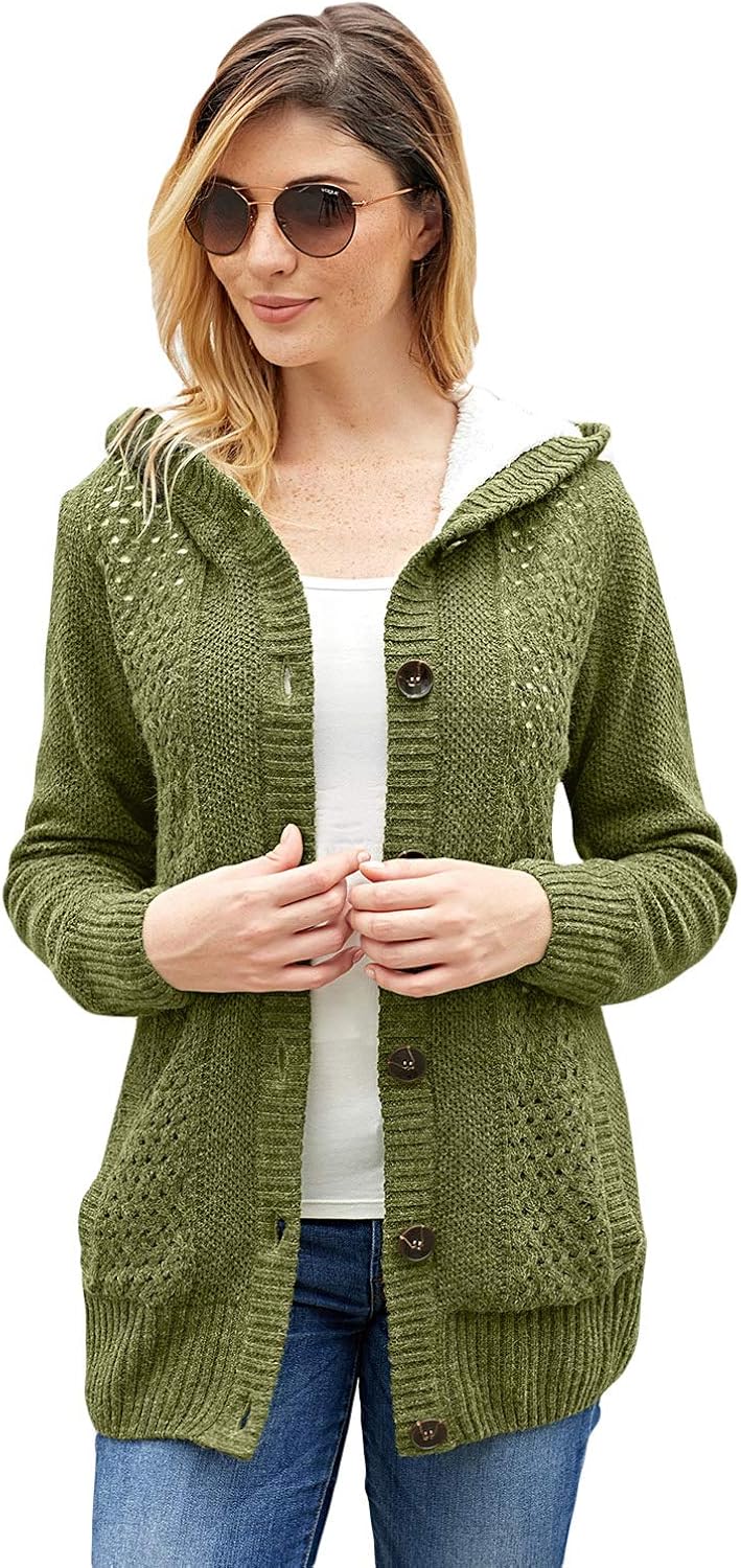 lined cardigan womens