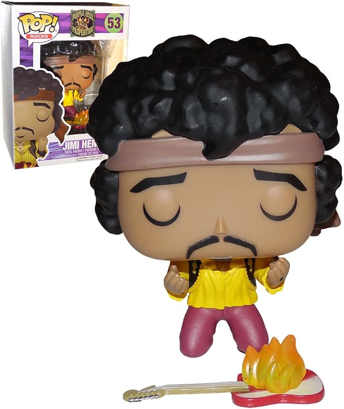 Funko Figurine Musique Rock Jimi Hendrix Guitar In Flame Exclu Pop