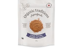 Organic Traditions Organic Cacao Powder, Vegan Non-GMO Organic Superfood Pure Cocoa Powder, Great for Baking, Smoothies, Hot 