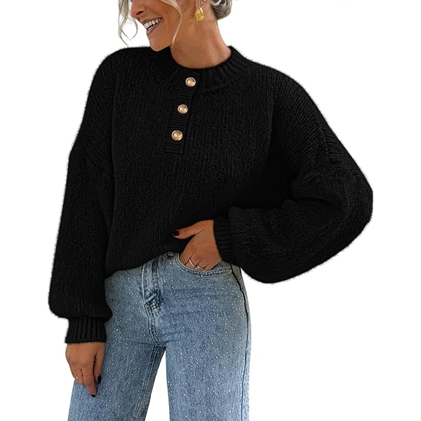 Women's Solid Drawstring Tie Front Scallop Trim Crop Sweater