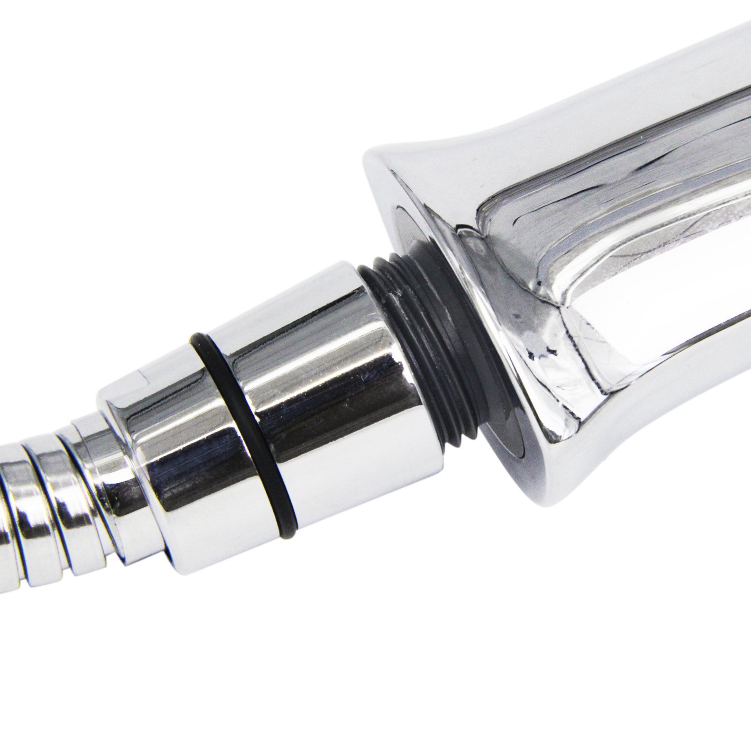 Elvoes High Pressure shower head set 3 spray settings 5” handheld showerhead with hose and bracket holder, adjustable mount,chrome finish, easy to install