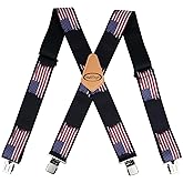 MELOTOUGH Men's Suspenders w/Clip Heavy Duty suspenders for men Big and Tall Work suspenders for Jeans