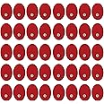 40PCS TENS/EMS Unit Replacement Pads, Upgraded 3rd Gen Large Premium Super Sturdy Snap Electrode Patches with Self-Adhesive Performance for Pain & Muscle Relief Reusable Up to 30 Times (S, Red)