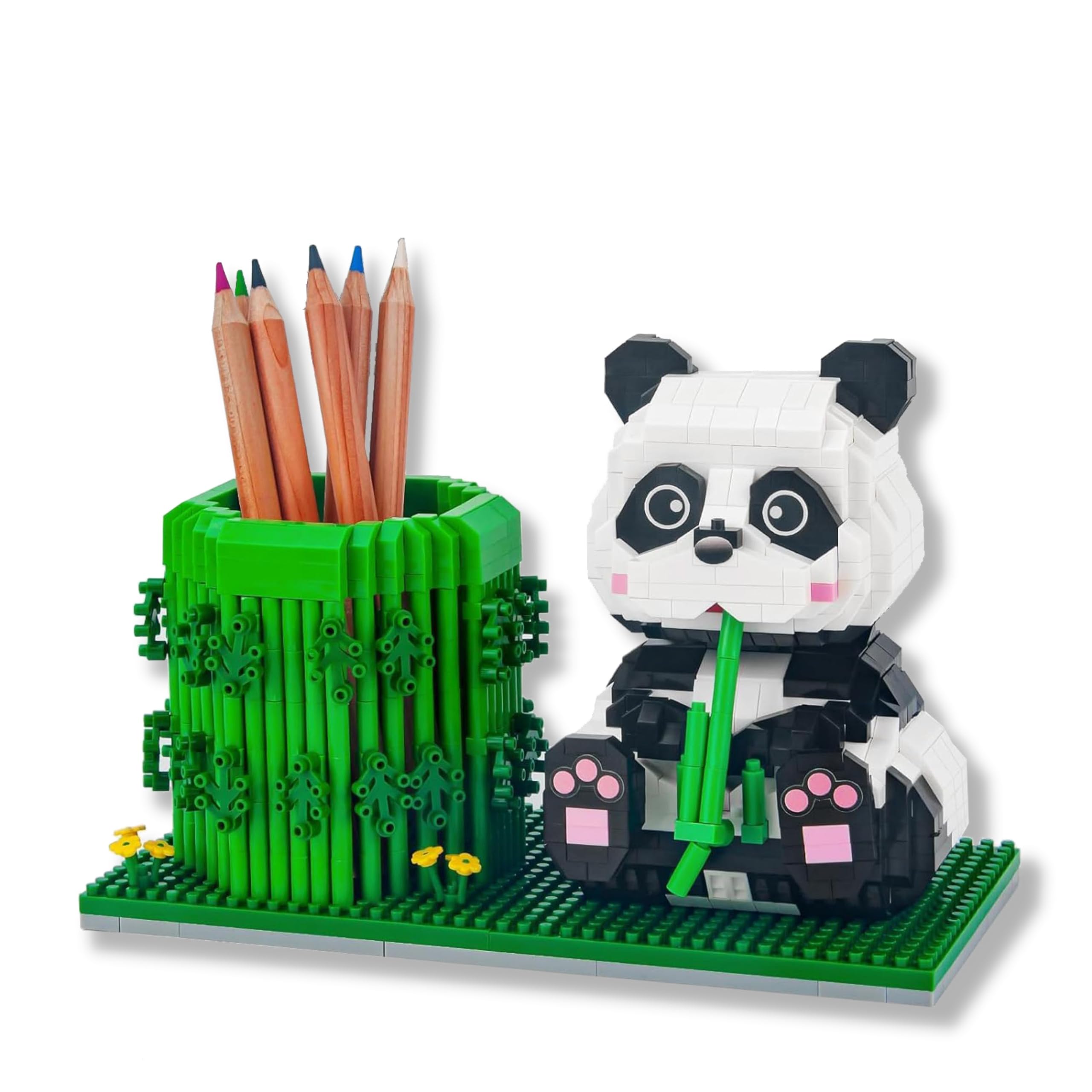 Photo 1 of Panda Micro Building Blocks Set, Cute Building Blocks Pen Holders for Desk,Animal Mini 3D Building Brick Toy Set,Gift for Children Aged 6 and Above,Compatible with Lego (Panda Pen Holder 1361PCS)