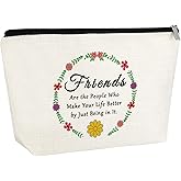 Friendship Gifts for Women Makeup Bag Birthday Gifts Idea for Best Friends Besties Aunt Female Mom Daughter Sister BFF Thank You Gift for Her Cosmetic Bag Graduation Christmas Gift Toiletry Pouch