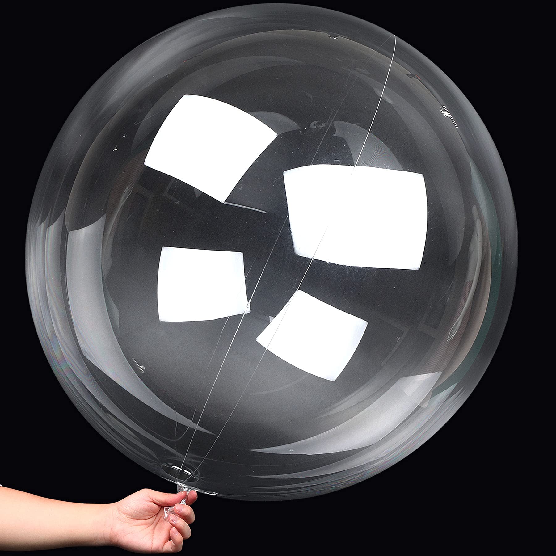 Photo 1 of NOVWANG Bobo Balloons 24 Inch, 15 Pack Pre Stretched Clear Balloons Large Transparent Latex Bobo Balloon for Wedding Birthday Party Decorations