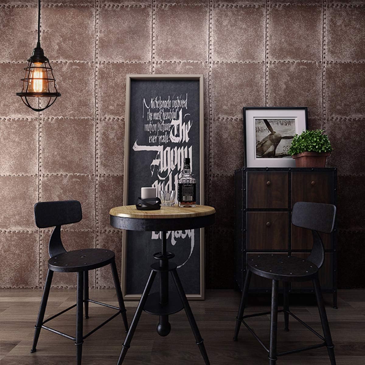 Industrial Pendant Light INNOCCY Edison Hanging Cage Pendant Lights E26 E27 Base Vintage Adjustable Pendant Lamp Fixture for Kitchen Home Lighting 2 Pack - - 
