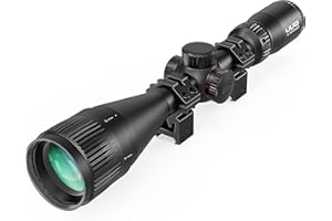 UUQ VibeShield 4-12X44AO Rifle Scope with R/B/G Illumination with BDC Reticle, Front Parallax Adjustment-SFP Optics for Hunti
