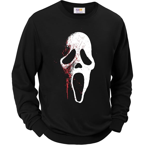 Sweat à Capuche Halloween Homme – Motif Sanglant, Taille L, Style Effrayant