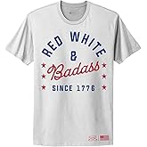 Grunt Style Red, White & Badass Boyfriend Fit Women's T-Shirt