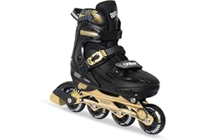Nattork Kids Inline Skates Cool Racing Car Decorations for Boys Girls Kids, 4 Sizes Adjustable Quad Skates with All Light up 