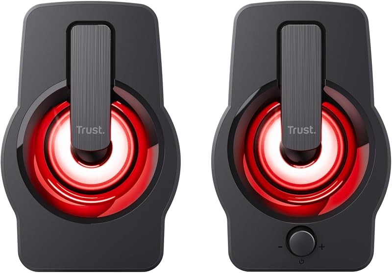 Gemi RGB Enceinte PC 2.0,Haut Parleur 12 W (6 W RMS), Noir