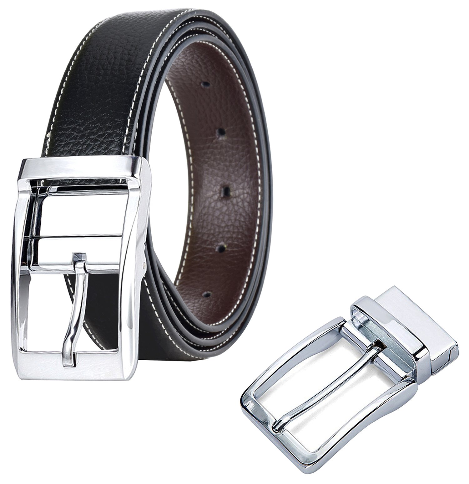 Men\'s Dress Belt Leather Reversible 1.25\