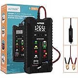 AUTDER 12V/24V Digital Car Battery Tester, Battery Condition Tester & Alternator Charging System Analyzer, Automotive Voltmet