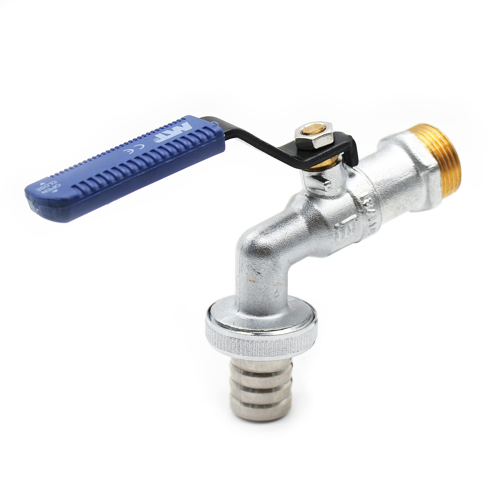 DOJA Barcelona | Ball Tap Lever Hose | 1/2" x 3/4" | Garden Ball Tap | Outdoor Tap | Garden Hose | Patio Tap for Water, Heating and Air Conditioning Systems