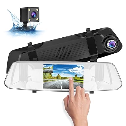 SUAOKI Dashcam Rückspiegel Monitor Autokamera 5.0 Zoll IPS Touchsreen Spiegel DashCam mit 170 ° Weitwinkel, WDR, Bewegungserk