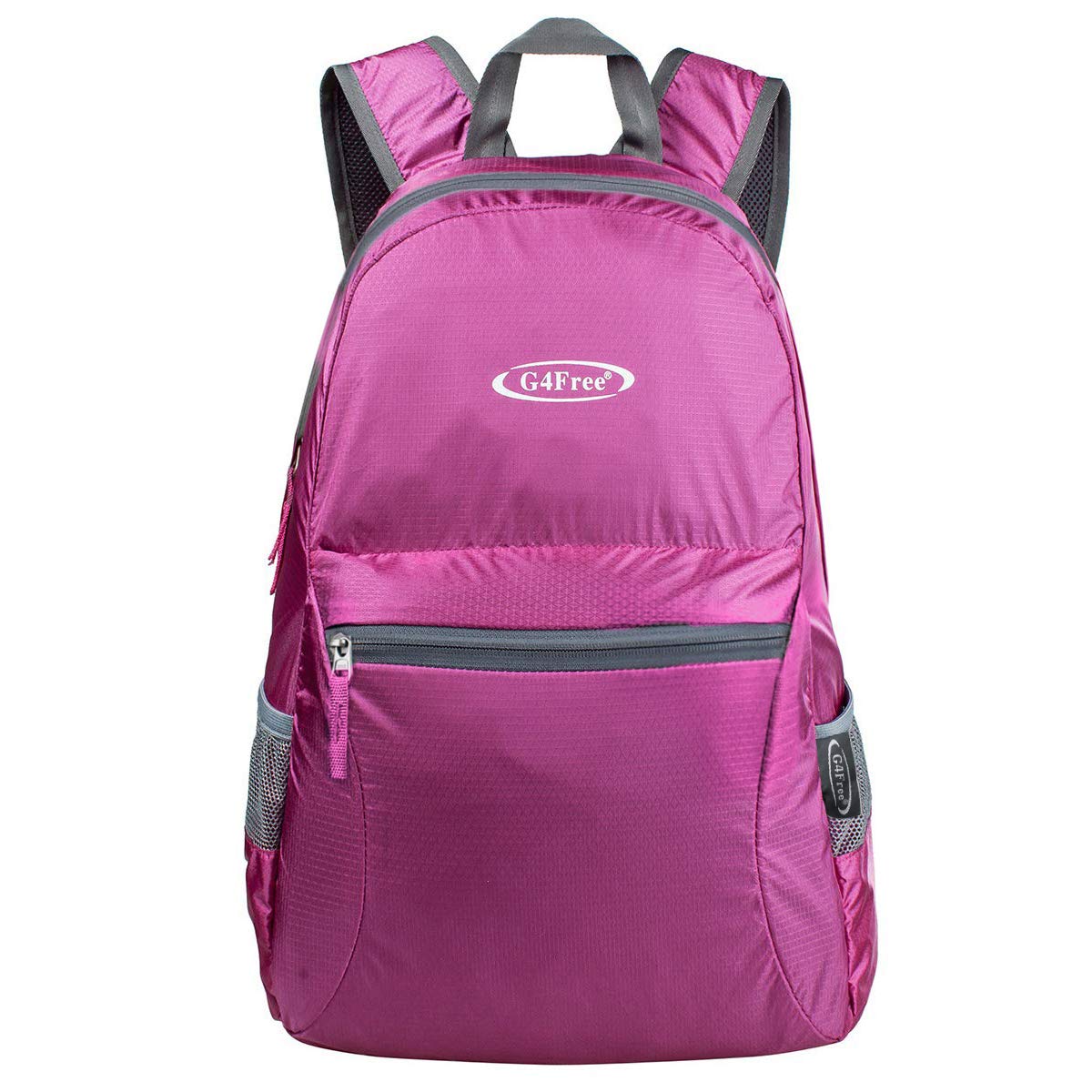 G4Free 20L Foldable Backpack Lightweight, Small Waterproof Backpacks Rucksack for Women Men, Nylon Daypack for Walking Hiking Travelling, Pink01