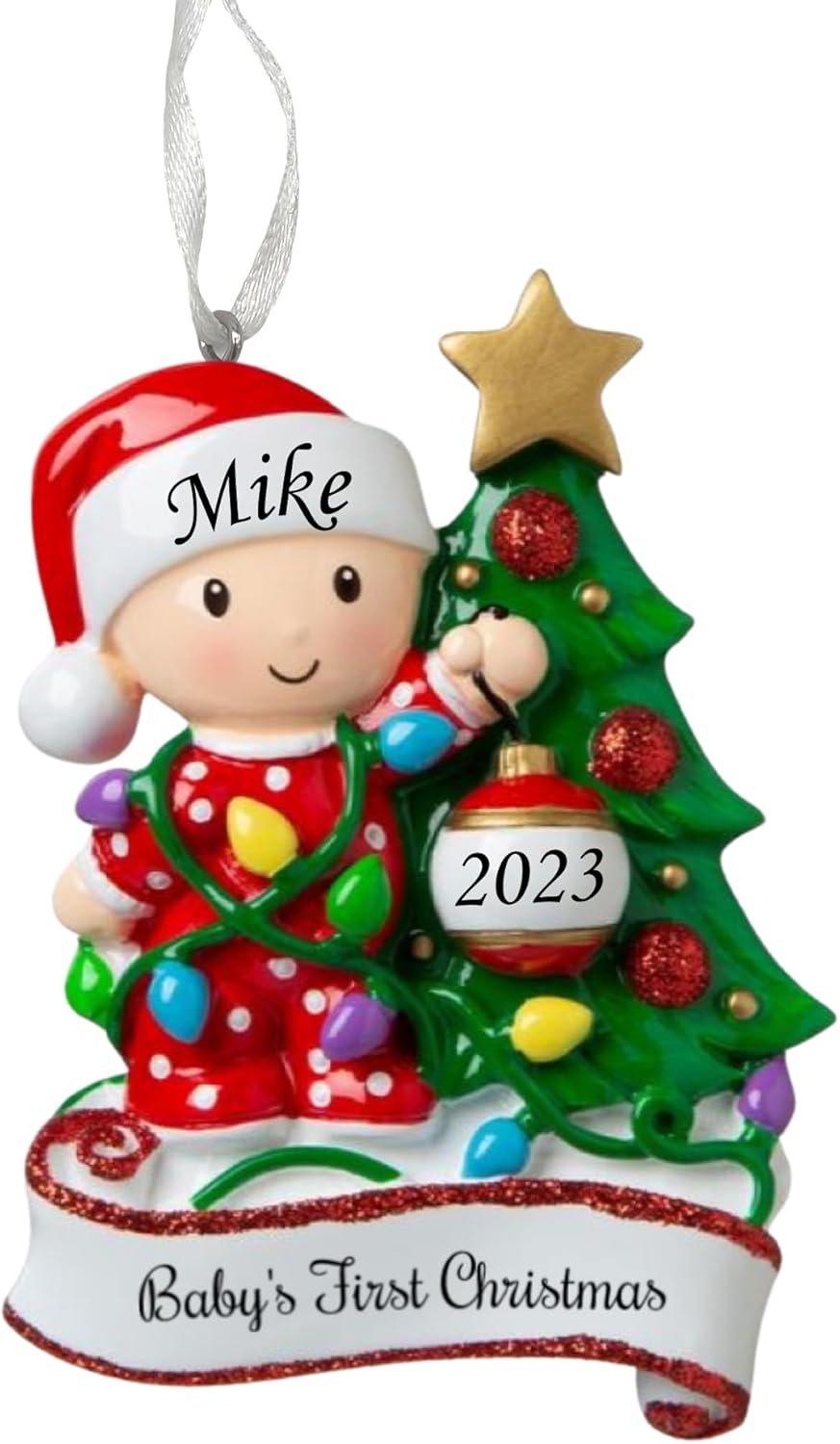 Ornaments - 2023 Personalized Ornament Baby's First Christmas Baby Decorating Christmas Tree Ornament Artisanal Customized Decoration Baby Ornaments-Free Personalization