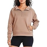 ALLZERO Women's Hoodies Fleece Quarter Zipper Sweatshirts Fall Fashion Pullover Sweaters Winter Clothes