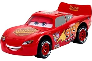 Mattel Disney Pixar Cars Moving Moments Toy Car with Eyes & Mouth That Move, Lightning McQueen Race Car, 7 inches Long