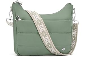 SYTRAH Anti Theft Crossbody Purse Hobo Crossbody Bags for Women, Quilted Puffer Bag Slouchy Built-in Wallet & RFID Blocking