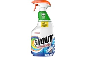 Shout Advanced Laundry Stain Remover Gel for Clothes Laundry, Breaks down stubborn, dried-in, and tough stains, 22oz Spray (Packaging May Vary)