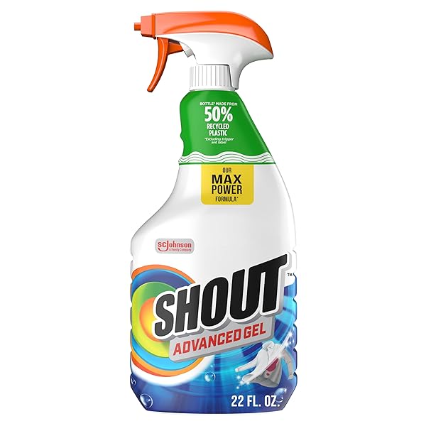 SHOUT ADVANCED LAUNDRY STAIN REMOVER GEL FOR CLOTHES...