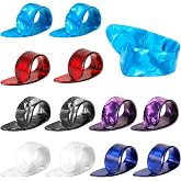 12pcs Thumb Picks Medium Finger Picks, 6 Colors Flat Thumbpicks Celluloid Guitar Thumb Picks for Acoustic Guitar, Guitar Finger Pick for Fingerstyle Acoustic Guitar Banjo or Ukulele Harp Bass