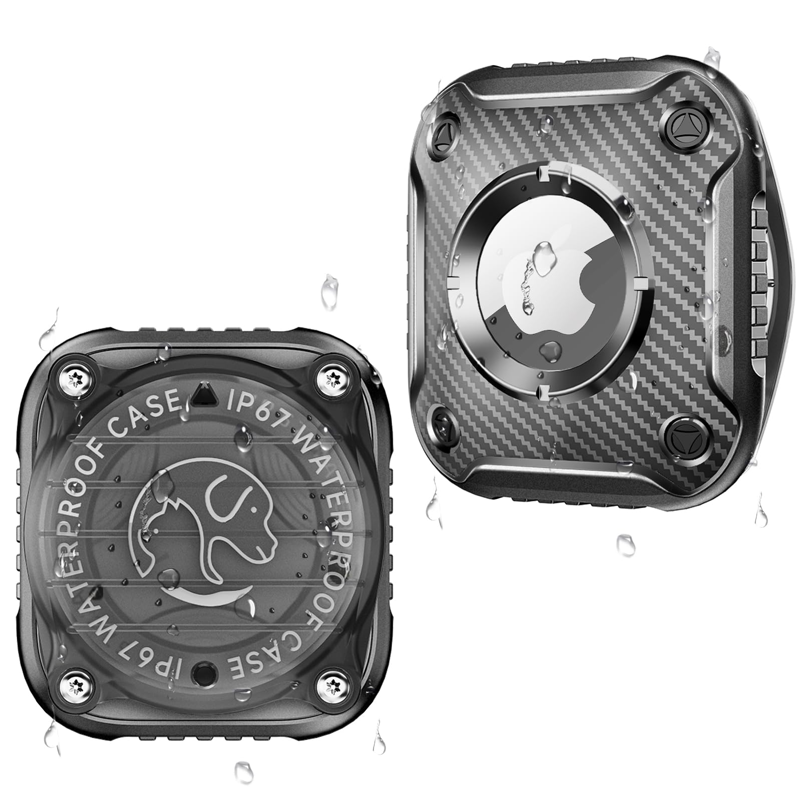 PALAMEDE for Airtag Dog Collar Holder 2 Pack | Dog Airtag Holder - Waterproof Airtag Holder for Airtag Dog Collar, Ultra-Durable, Lightweight, Compact Size, Fits 2.5-3CM Width Collar